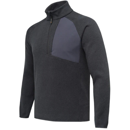 Felpa pile uomo - nero beretta half zip fleece