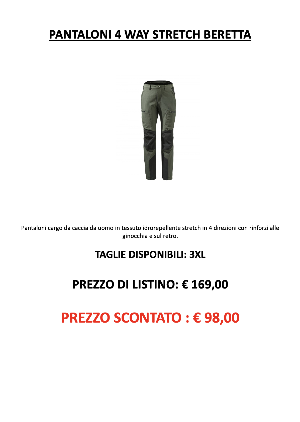 PANTALONI DA CACCIA INVERNALI IMPERMEABILI BERETTA TRI-ACTIVE EVO